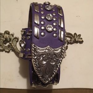 Belt clip purple leather bejeweled holster holder multi use